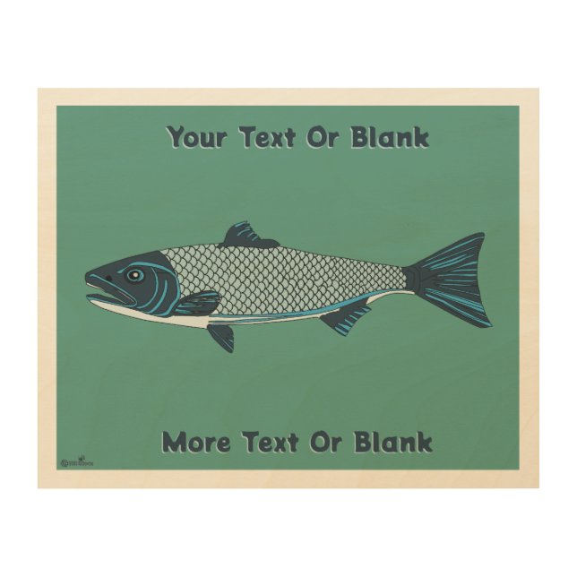 Blue Folk Art Trout/Salmon (Front)