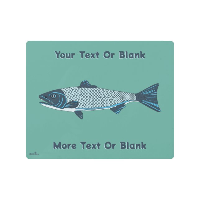 Blue Folk Art Trout/Salmon (Front)