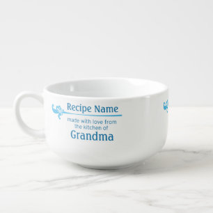 Blue Food Label Soup Mug