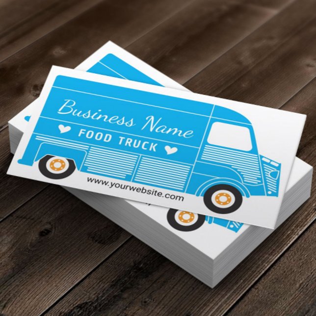 Blue Food Truck Business Card (Creator Uploaded)