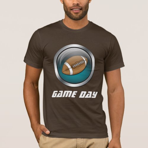 Blue  Football  Brown Game Day Shirt