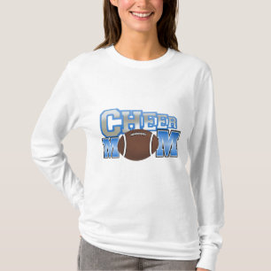 Blue Football Cheer Mom T-Shirt