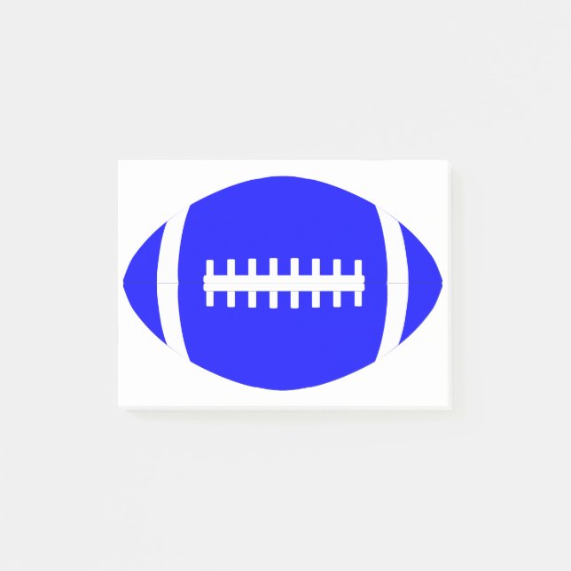 Blue Football Coach's Office Decorative Sports Post-it Notes (Front)