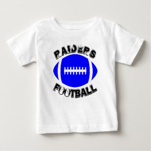 Blue Football Custom Team Name or Text Game Day Baby T-Shirt