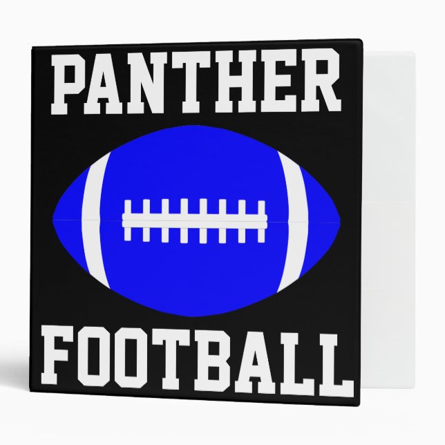 Blue Football Custom Team Name Playbook Binder (Front/Inside)