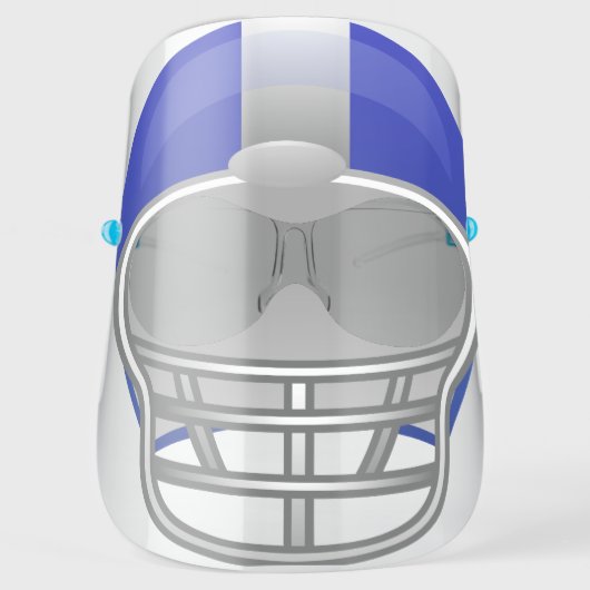 Blue Football Helmet Face Shield (Front)