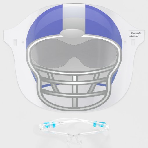 Blue Football Helmet Face Shield Zazzle