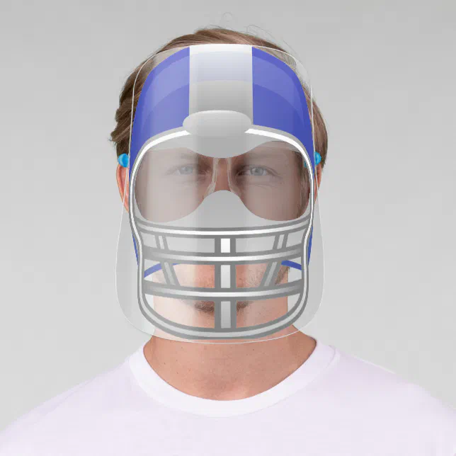 Blue Football Helmet Face Shield Zazzle