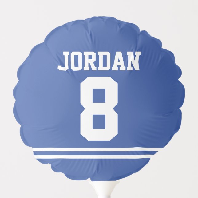 Blue Football Jersey - Sports Theme Birthday Party Balloon (Front)
