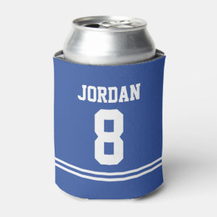 Blue Football Jersey - Sports Theme Birthday Party Can Cooler