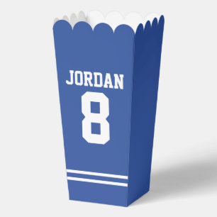 Blue Football Jersey - Sports Theme Birthday Party Favor Boxes