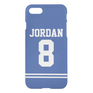 Blue Football Jersey with Number iPhone SE/8/7 Case