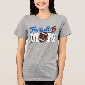 Blue Football Mom Tri-Blend Shirt