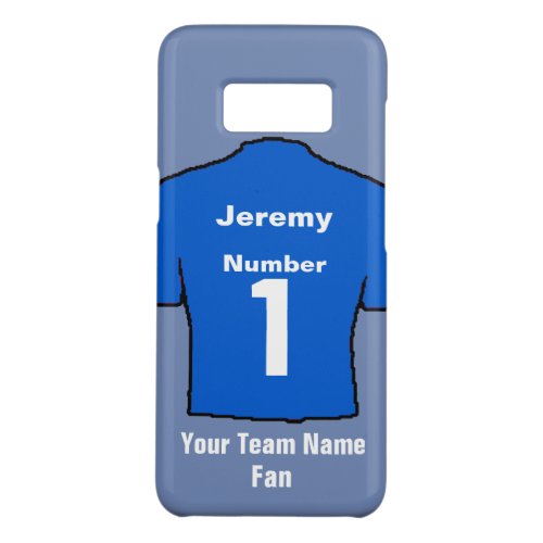 Blue Football Shirt Choose name and team Case_Mate Samsung Galaxy S8 Case