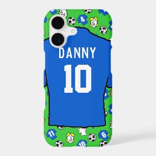 Blue Football Shirts Design. iPhone 17 Case