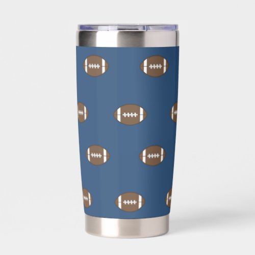 Blue Football Thermal Tumbler 