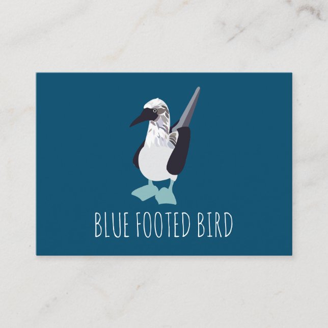 Blue-Footed Bird Seabird Bird Business Card (Front)