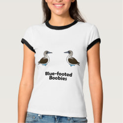 Cute Blue-footed Boobies Ladies Ringer T-Shirt
