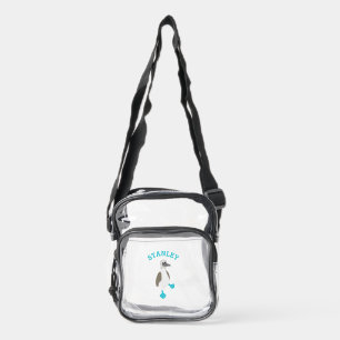 Blue Footed Booby Bird Personalized Clear Crossbody Bag