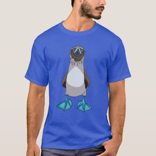 Blue Footed Booby Cartoon T_Shirt