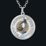 Blue Footed Booby Silver Plated Necklace<br><div class="desc">Blue footed boobies are the darlings of the Galapagos Islands with their goofy blue webbed feet. Unique & wonderful. The perfect souvenir of the islands.</div>