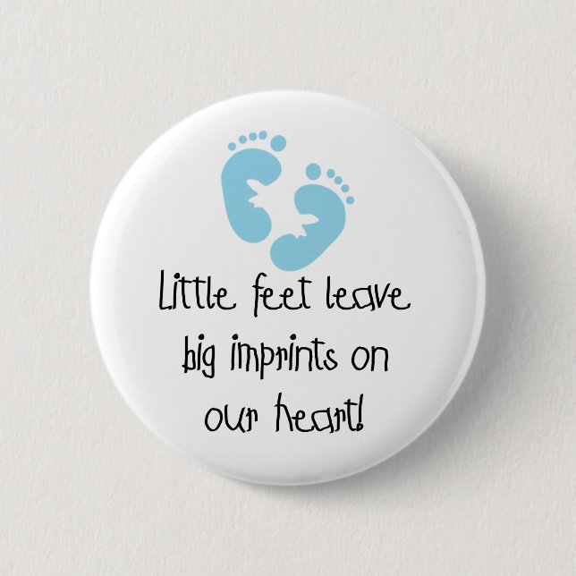 Blue Footprints Button (Front)