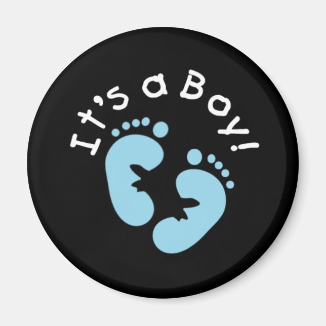 Blue Footprints It's a Boy Magnet (Front)
