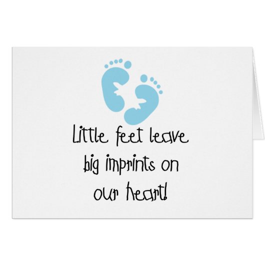 Blue Footprints Little Feet Big Imprints Cards (Front Horizontal)