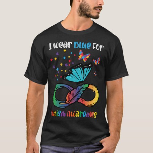 Blue For Autism Awareness Infinity Butterfly Women T_Shirt