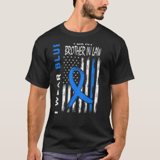 Blue For Brother In Law Diabetes Awareness Flag Ba T-Shirt
