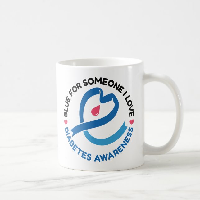 Blue for Someone I Love – Diabetes Awareness Coffee Mug (Right)