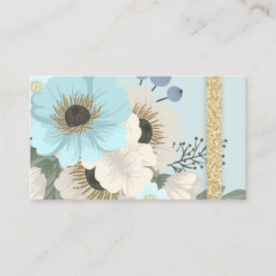 Blue Forals Business Card