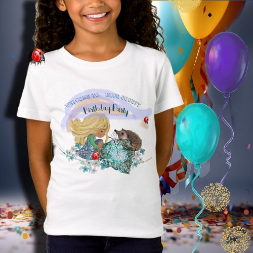 Blue Forest Birthday Party T_Shirt