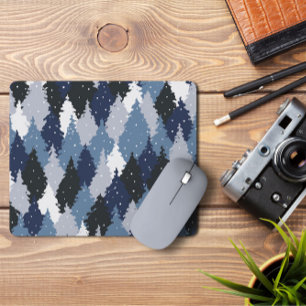 Blue Forest Camo Camo Forest Mousepad