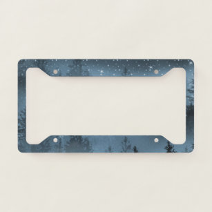 Blue Forest Galaxy Dream #1 #decor #art License Plate Frame