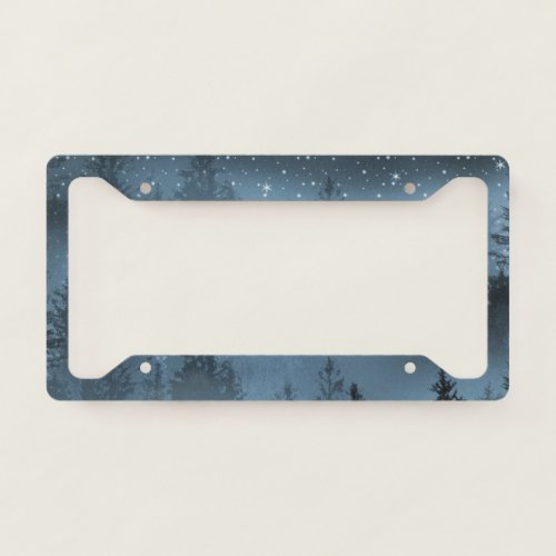 Blue Forest Galaxy Dream 1 decor art License Plate Frame
