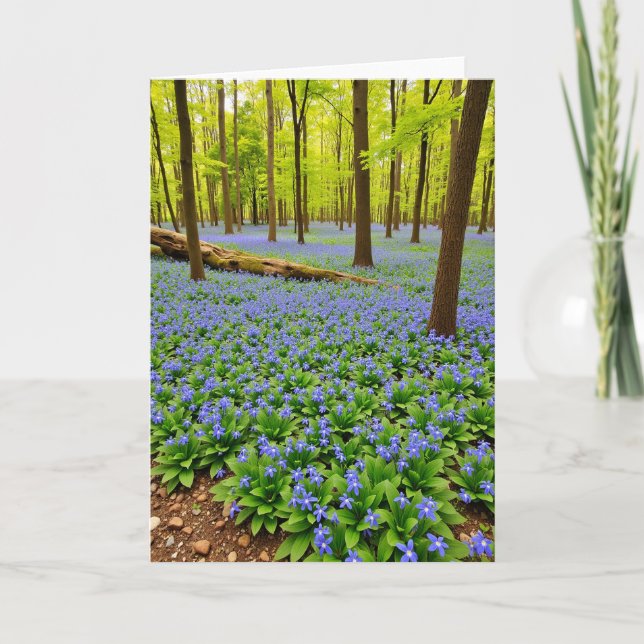 Blue Forest Mothers Day Bloom Card (Front)