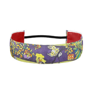 blue forest watercolour fun whimsical athletic headband