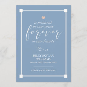 Blue Forever In Our Hearts Baby Memorial Program