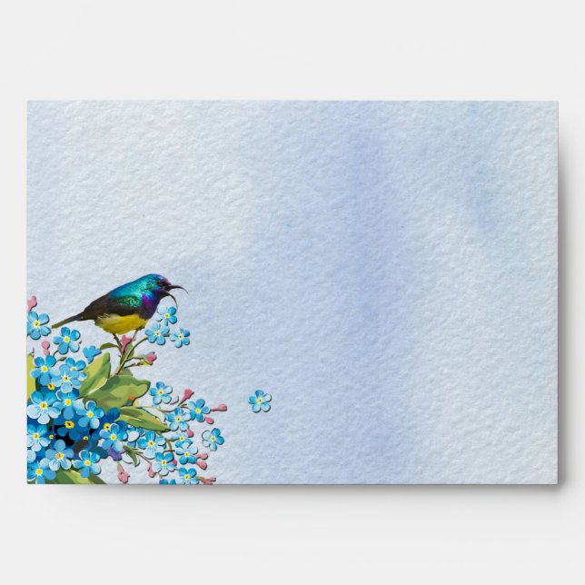 Blue forget-me-not envelope (Front)