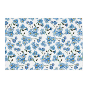 Blue Forget-Me-Not Floral Botanical Everyday Placemat