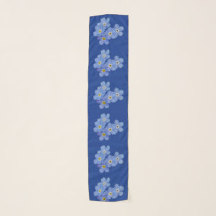 Blue Forget-me-not Flowers Scarf