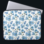 Blue Forget-Me-Not Pattern | Botanical Floral Laptop Sleeve<br><div class="desc">This blue forget-me-not floral laptop sleeve features a delicate botanical flower pattern inspired by spring gardens and cottagecore aesthetics. Soft blue blossoms create a calm, romantic look that feels fresh, timeless, and nature inspired. Designed to protect your laptop from everyday scratches and light impacts, this sleeve combines functional protection with...</div>
