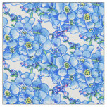 Blue forget-me-nots floral pattern fabric