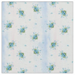 Blue forget-me-not's on a soft pink-blue fabric