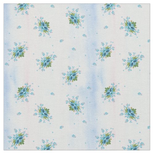Blue forget_me_nots on a soft pink_blue fabric
