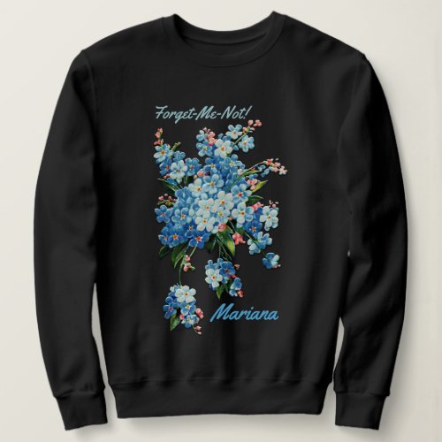 Blue Forget_Me_Nots _ Personalized Sweatshirt