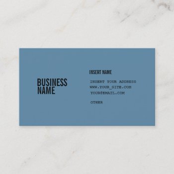 Blue Format With Columns Condensed Fonts Business Card by RicardoArtes at Zazzle