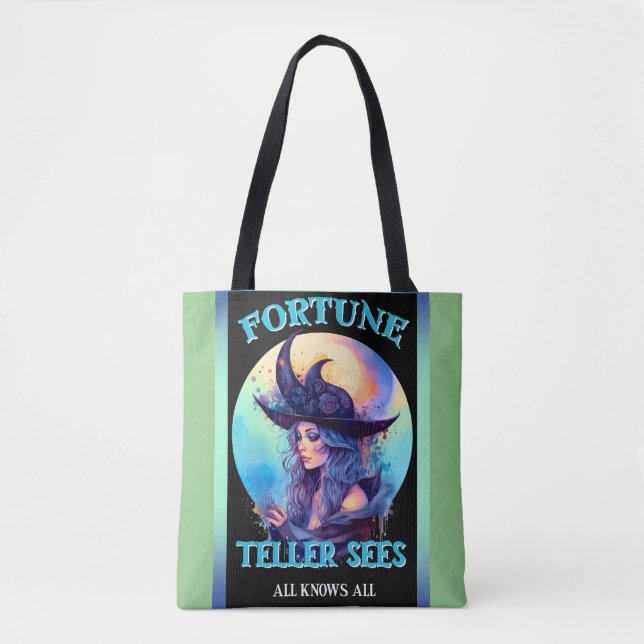 Blue Fortune Teller _ Halloween Tote Bag (Front)