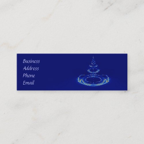 Blue fountain business card template